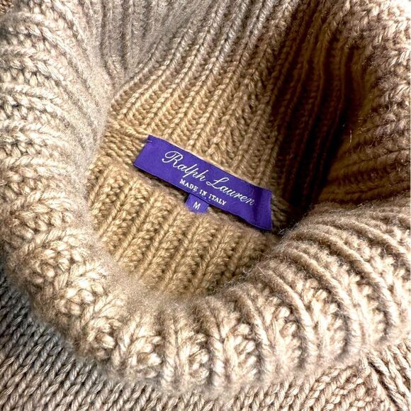 Ralph Lauren Collection Pre-Fall 2015 Camel Cashmere Blend Turtleneck Sweater - Picture 2 of 16